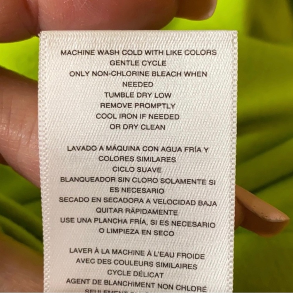 GS Michael Kors Bright Green Sleeveless Summer light weight Top Shirt Tunic Lg - Picture 13 of 13